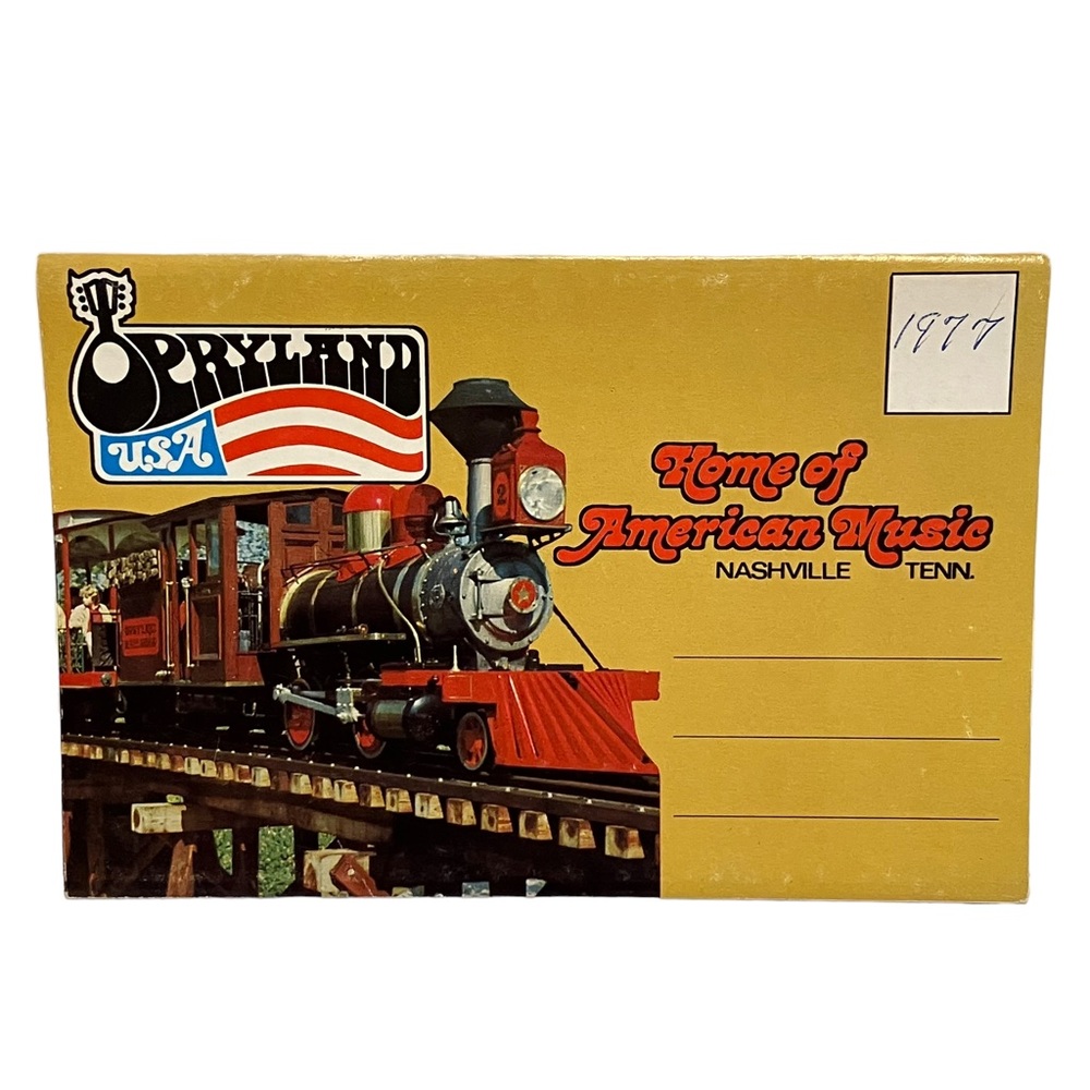 Opryland USA Grand Ole Opry Nashville TN Souvenir Postcard Folder Vintage 70's
